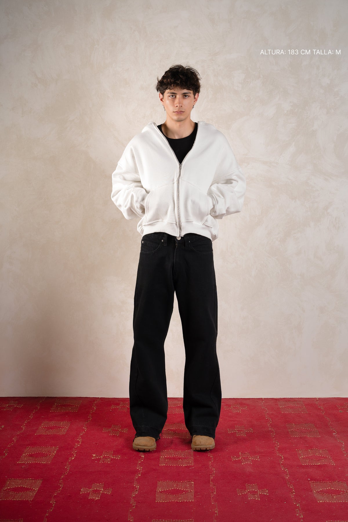 Basic Zip Hoodie Ivory