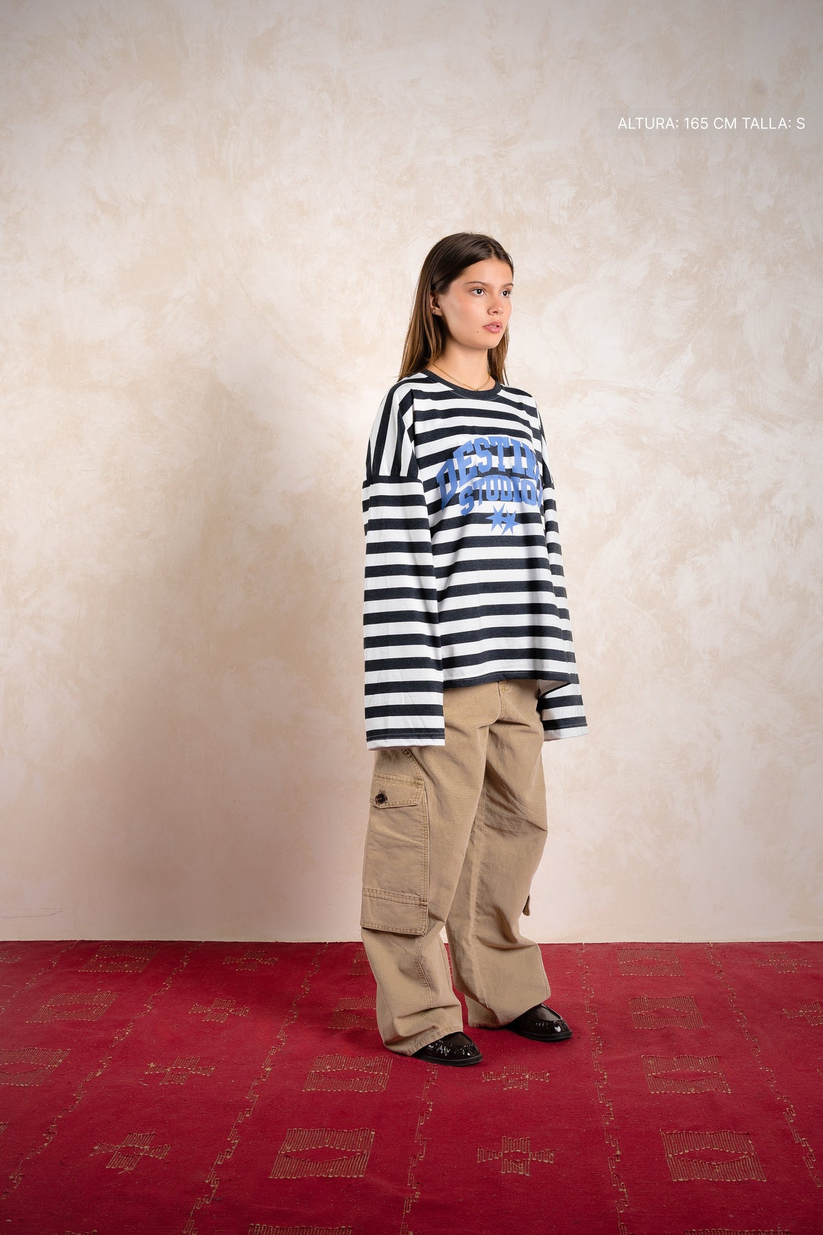 Destino Studios Striped Longsleeve Ivory w/ Black