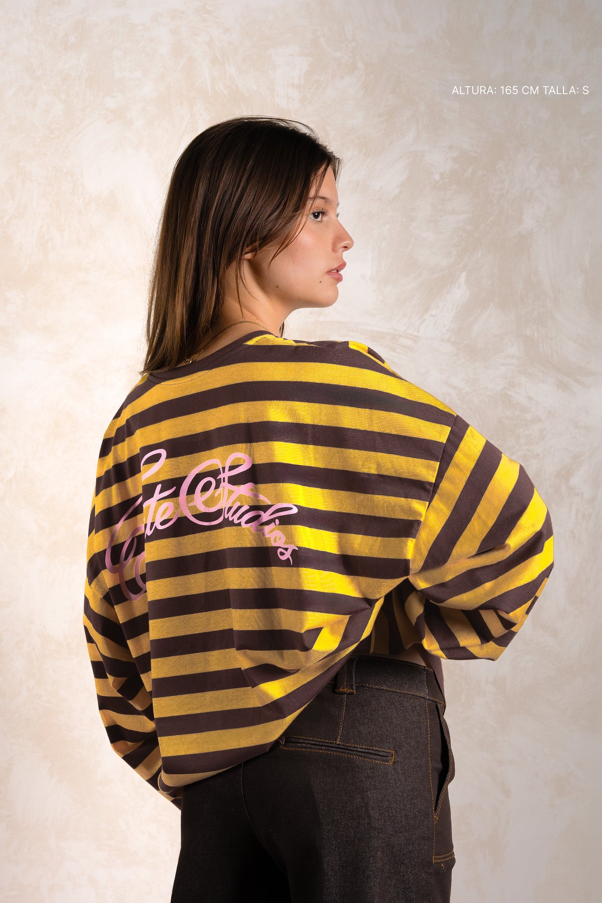 From Mexico With Passion Striped Longsleeve Mustard w/ Brown