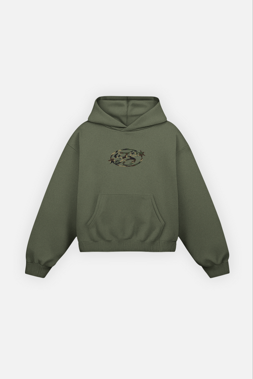 Camo Monogram Hoodie Green Forest — photo 2