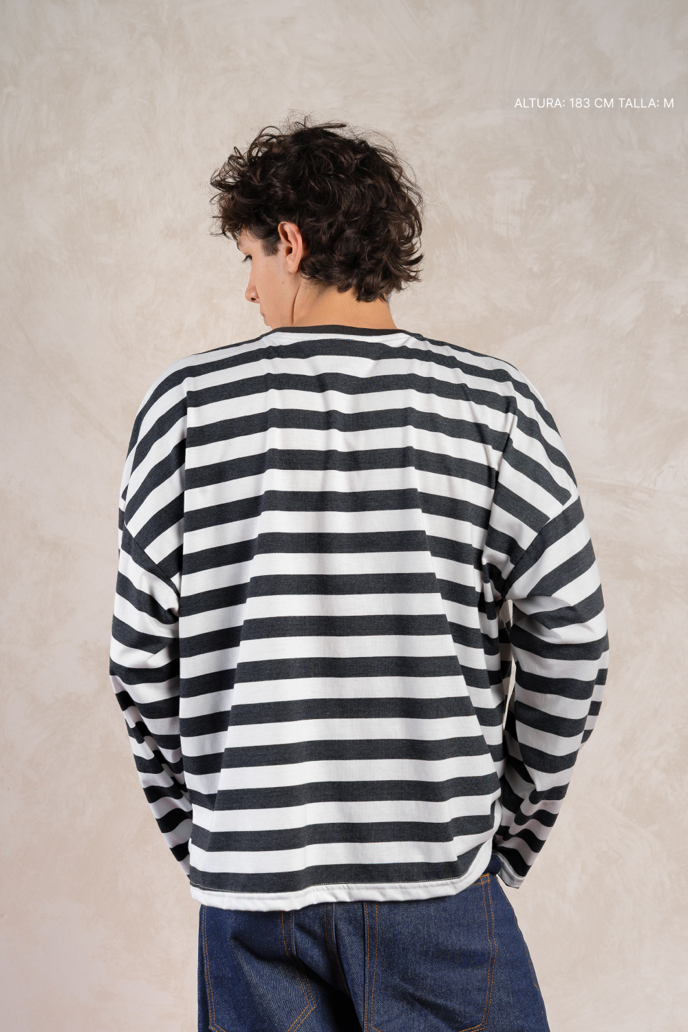 Striped Longsleeve Ivory w/ Black — photo 6