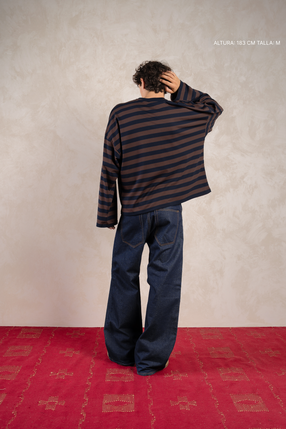 Striped Longsleeve Navy w/ Brown — photo 4