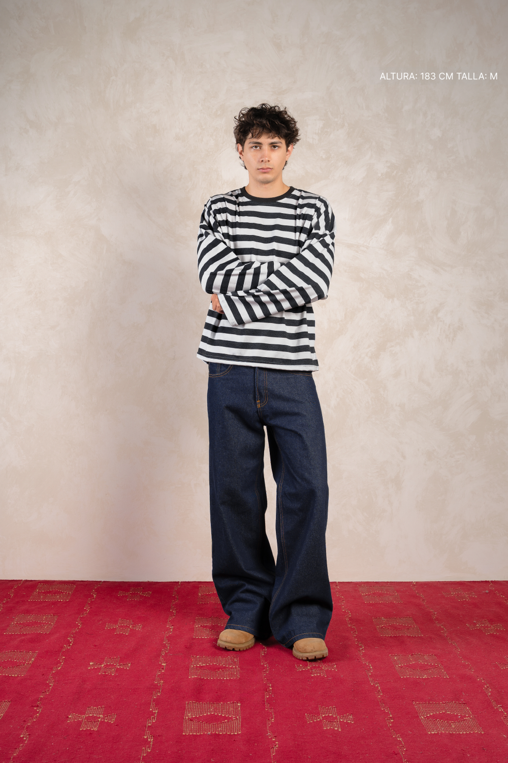 Striped Longsleeve Ivory w/ Black — photo 2