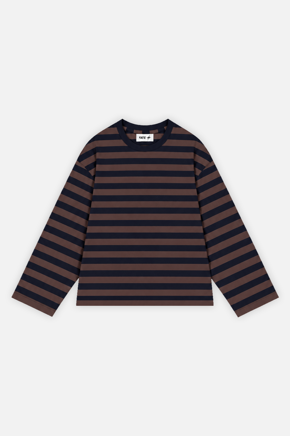 Striped Longsleeve Navy w/ Brown — photo 1