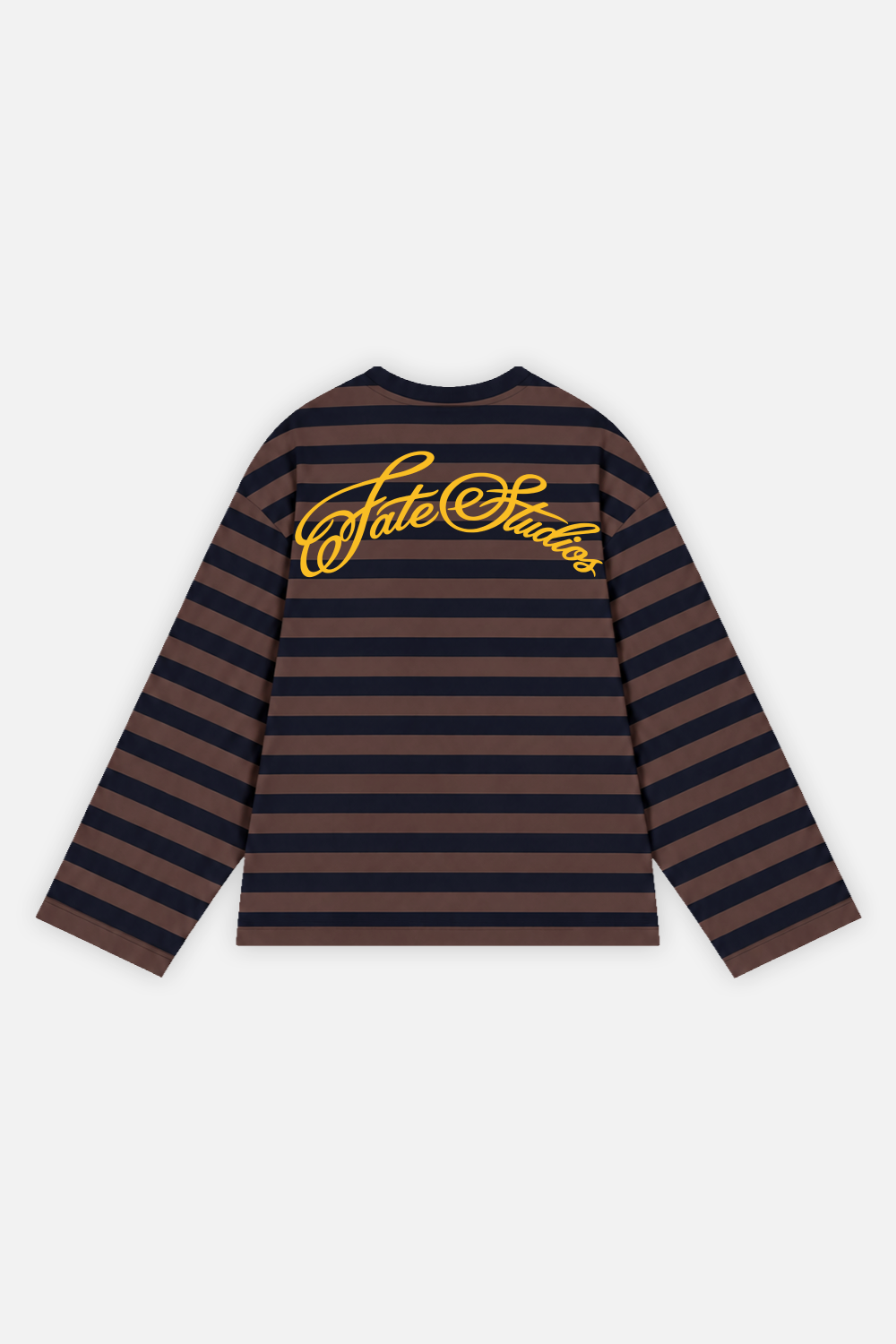 From Mexico With Passion Striped Longsleeve Navy w/ Brown — photo 2