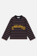 From Mexico With Passion Striped Longsleeve Navy w/ Brown — photo 1
