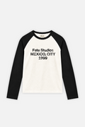 Fate Studios Raglan Longsleeve Ivory w/ Black — photo 1