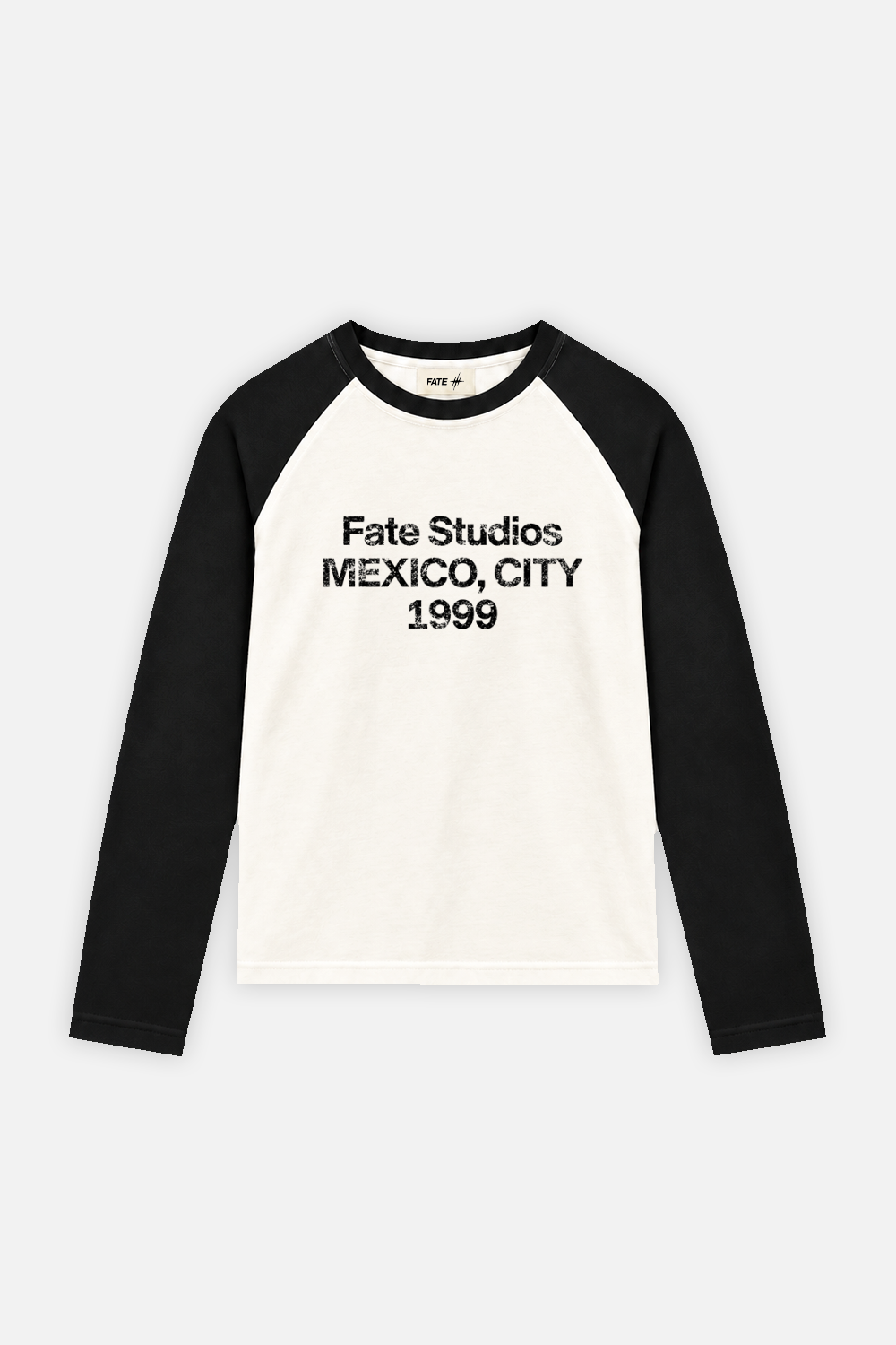 Fate Studios Raglan Longsleeve Ivory w/ Black — photo 1