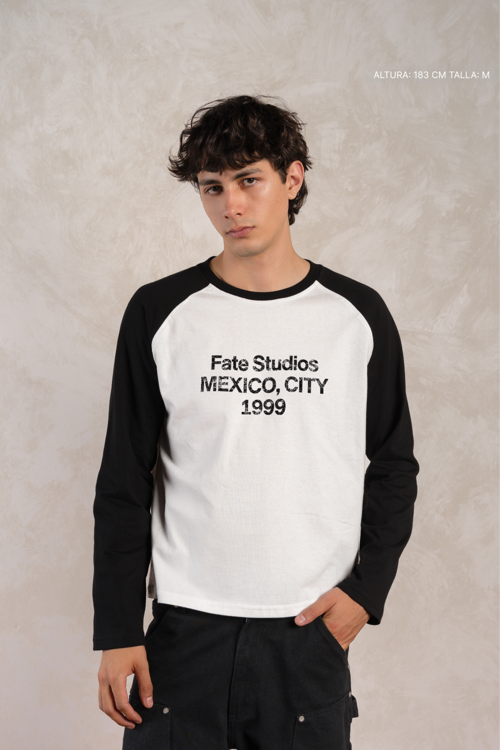 Fate Studios Raglan Longsleeve Ivory w/ Black — photo 6