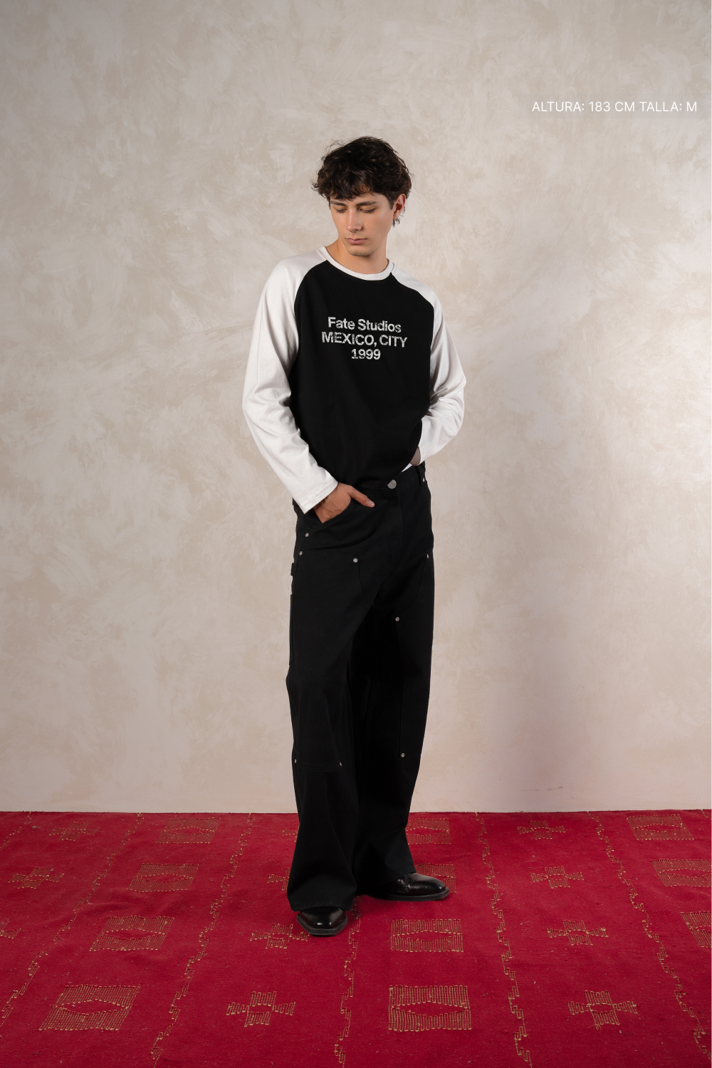 Fate Studios Raglan Longsleeve Black w/ Ivory — photo 6