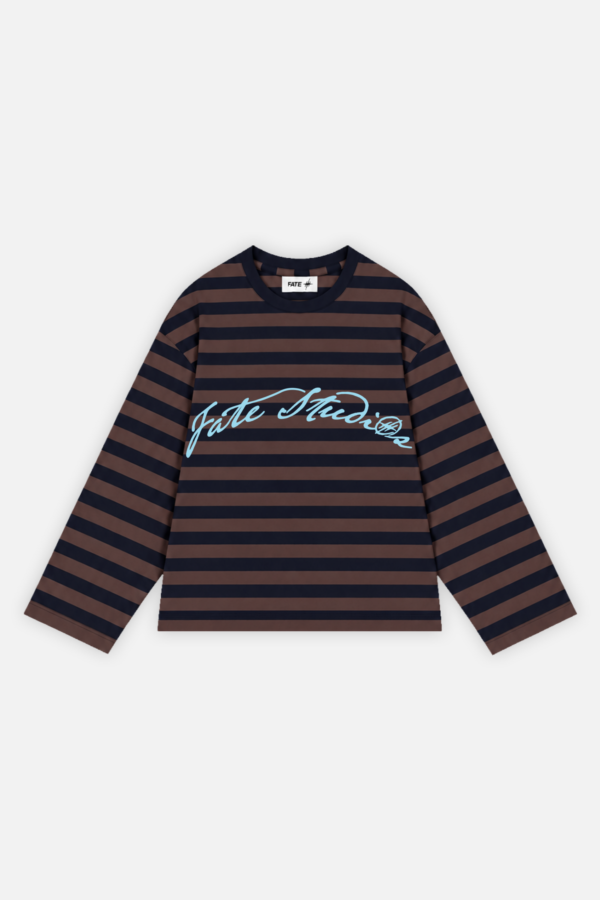 Fate Signature Striped Longsleeve Navy w/ Brown — photo 1