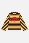 Destino Studios Striped Longsleeve Mustard w/ Brown — photo 1
