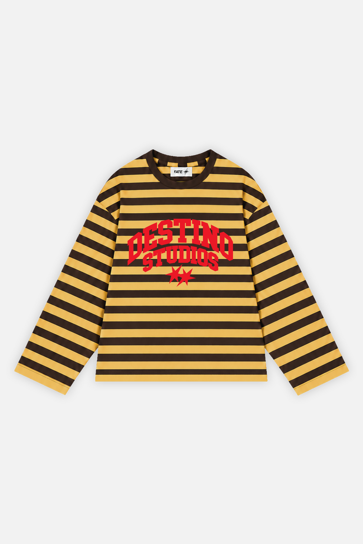 Destino Studios Striped Longsleeve Mustard w/ Brown — photo 1