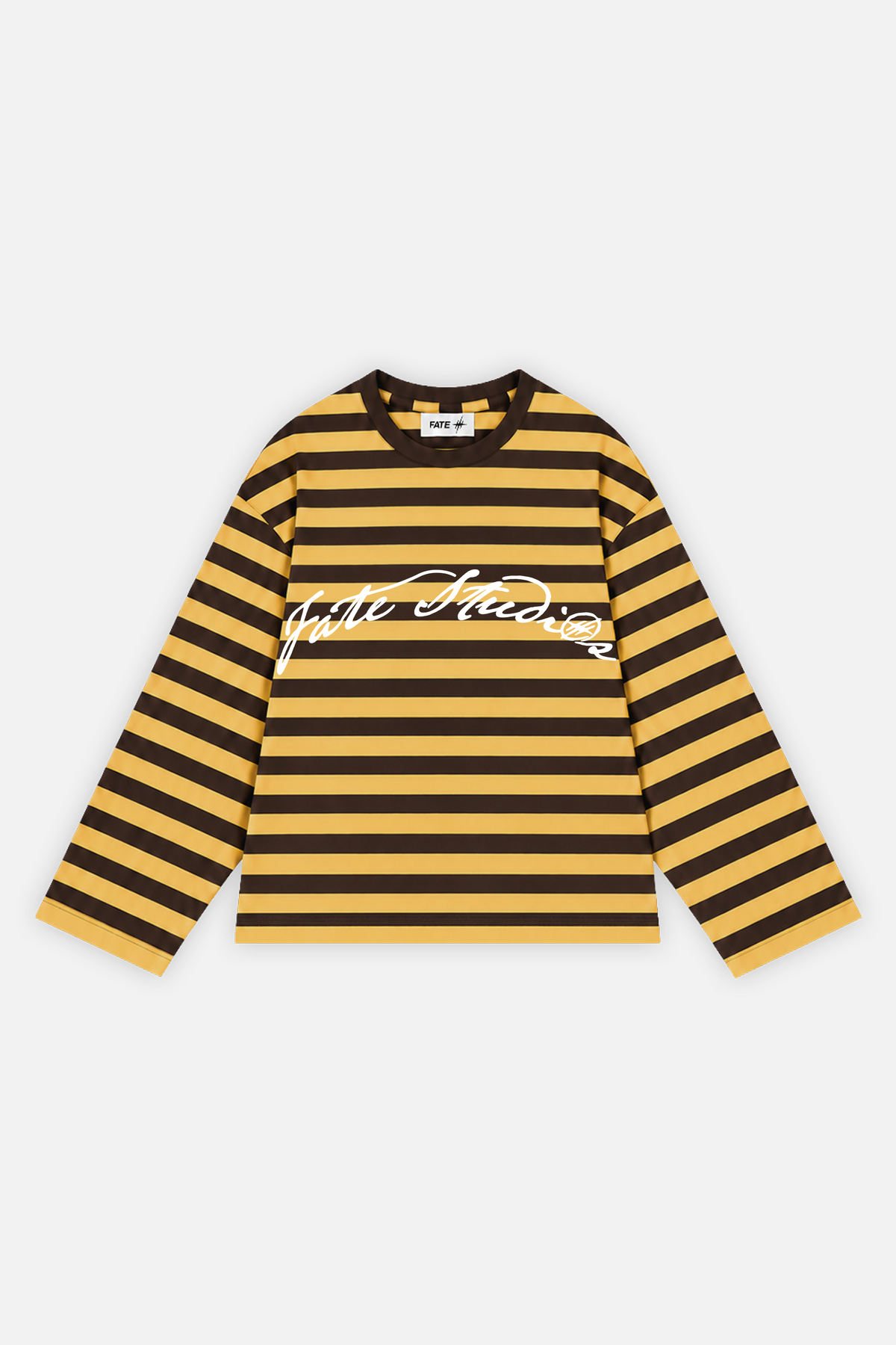 Fate Signature Striped Longsleeve Mustard w/ Brown — photo 1