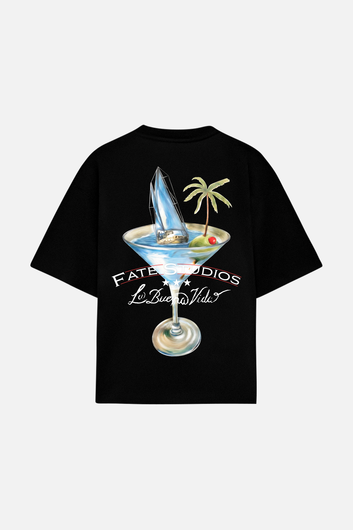 Sail Away Tee Black — Back