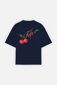 Sweet Cherry Tee Navy Blue