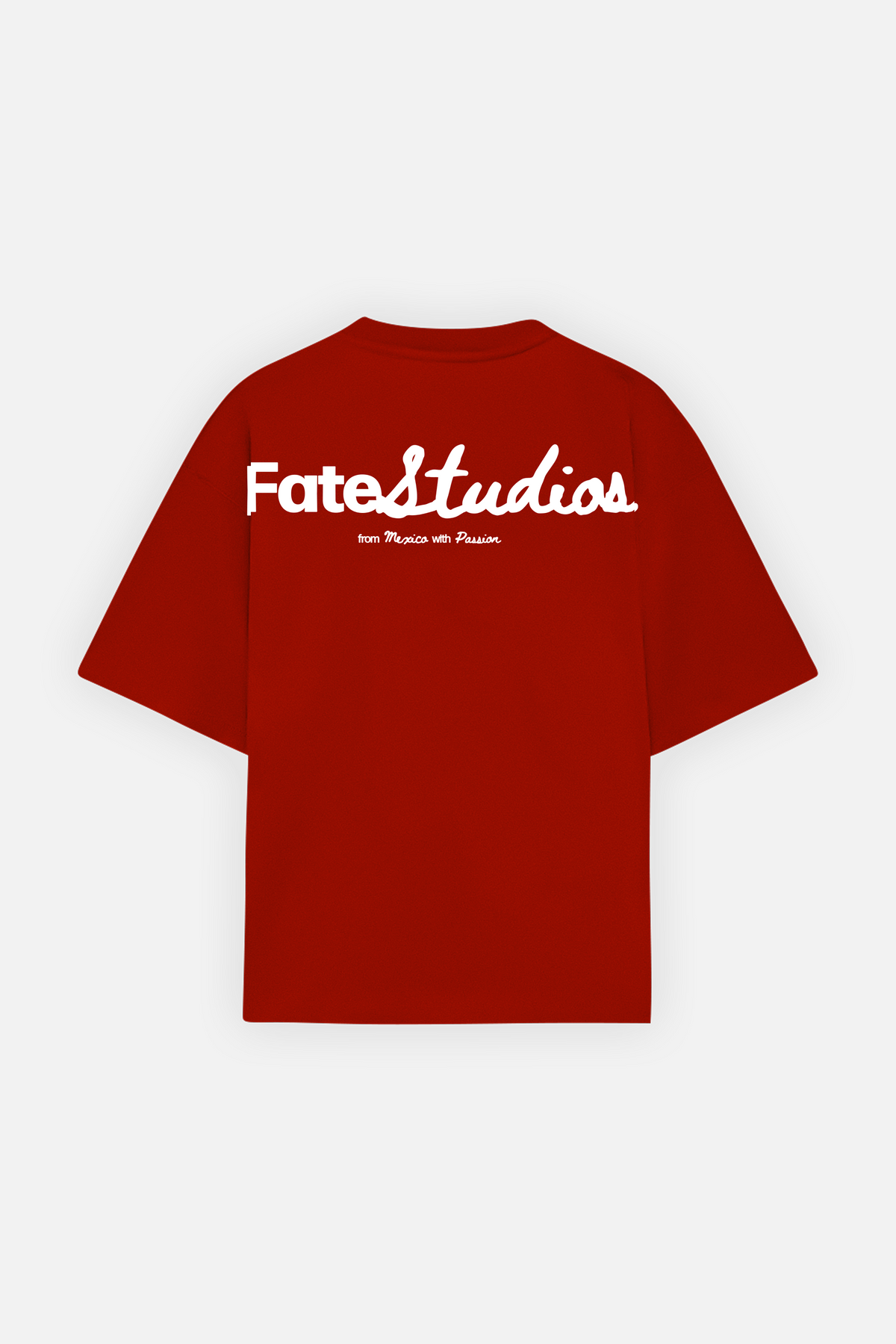 Studio Script Tee Red — Back