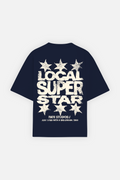 Local Super Star Tee Navy Blue — front view