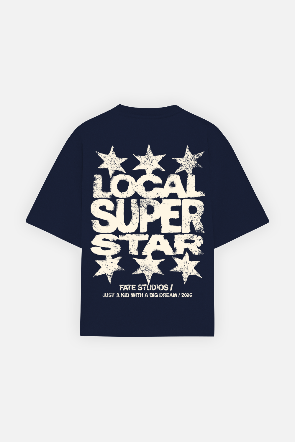 Local Super Star Tee Navy Blue — front view