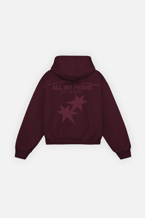 All My Fears Hoodie Burgundy