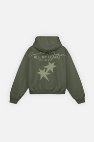 All My Fears Hoodie Green Forest