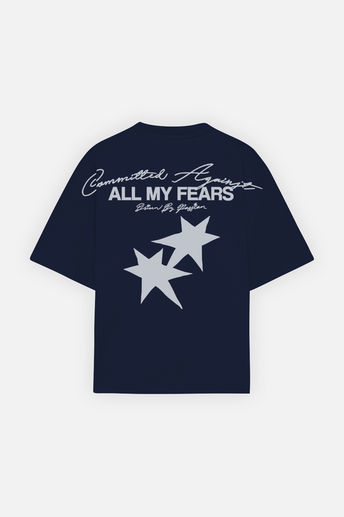 All My Fears Tee Navy Blue