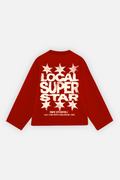 Local Super Star Longsleeve Red — front view