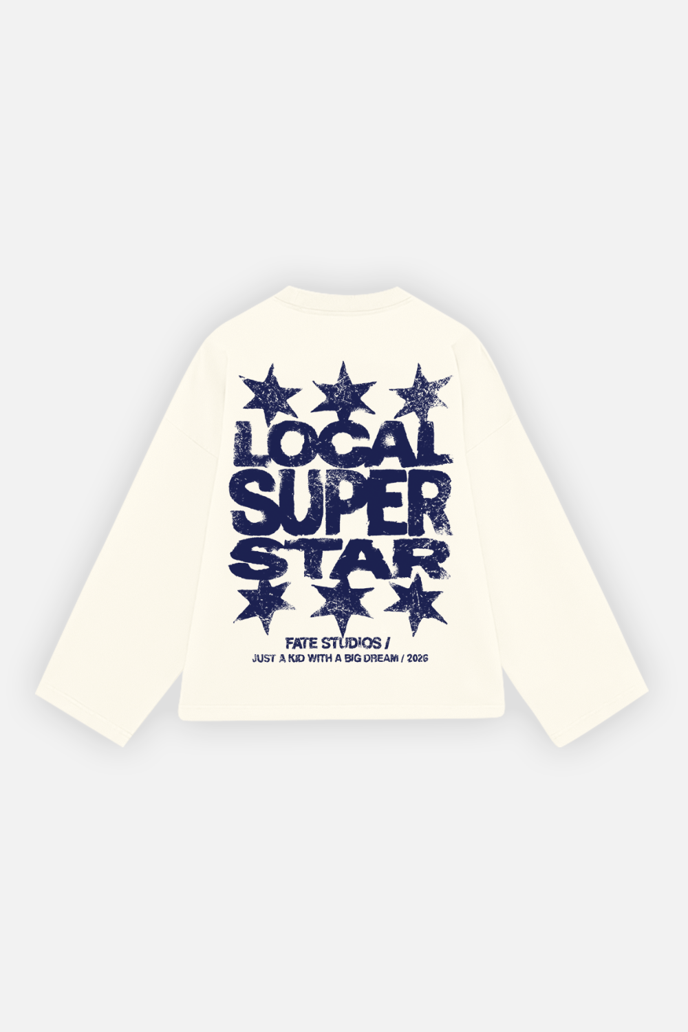 Local Super Star Longsleeve Ivory — front view