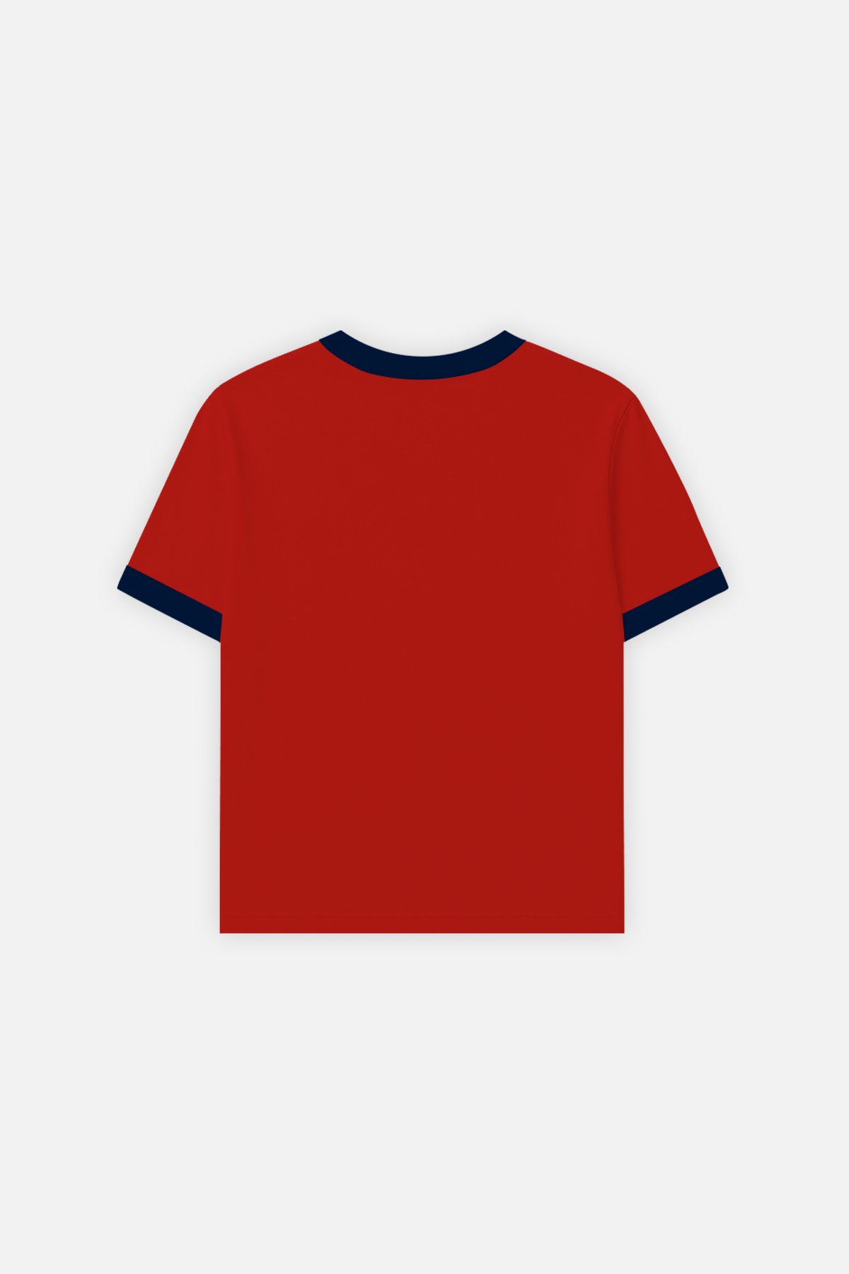 Rib Muscle Tee Red w/ Navy – view 3
