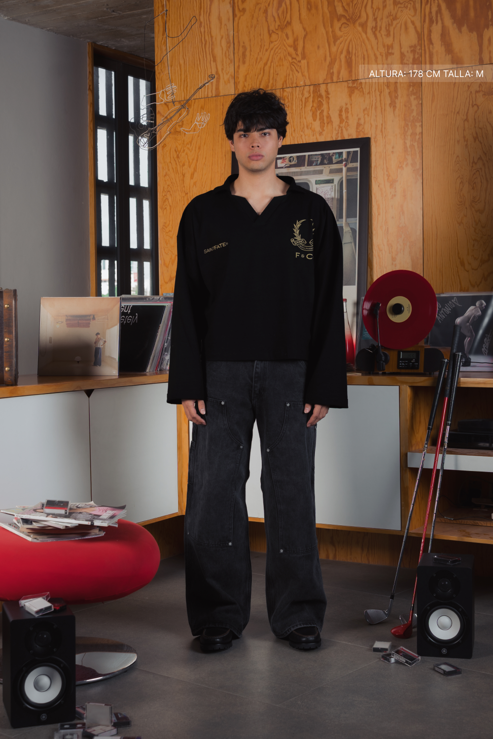 F & CO Longsleeve Polo Black