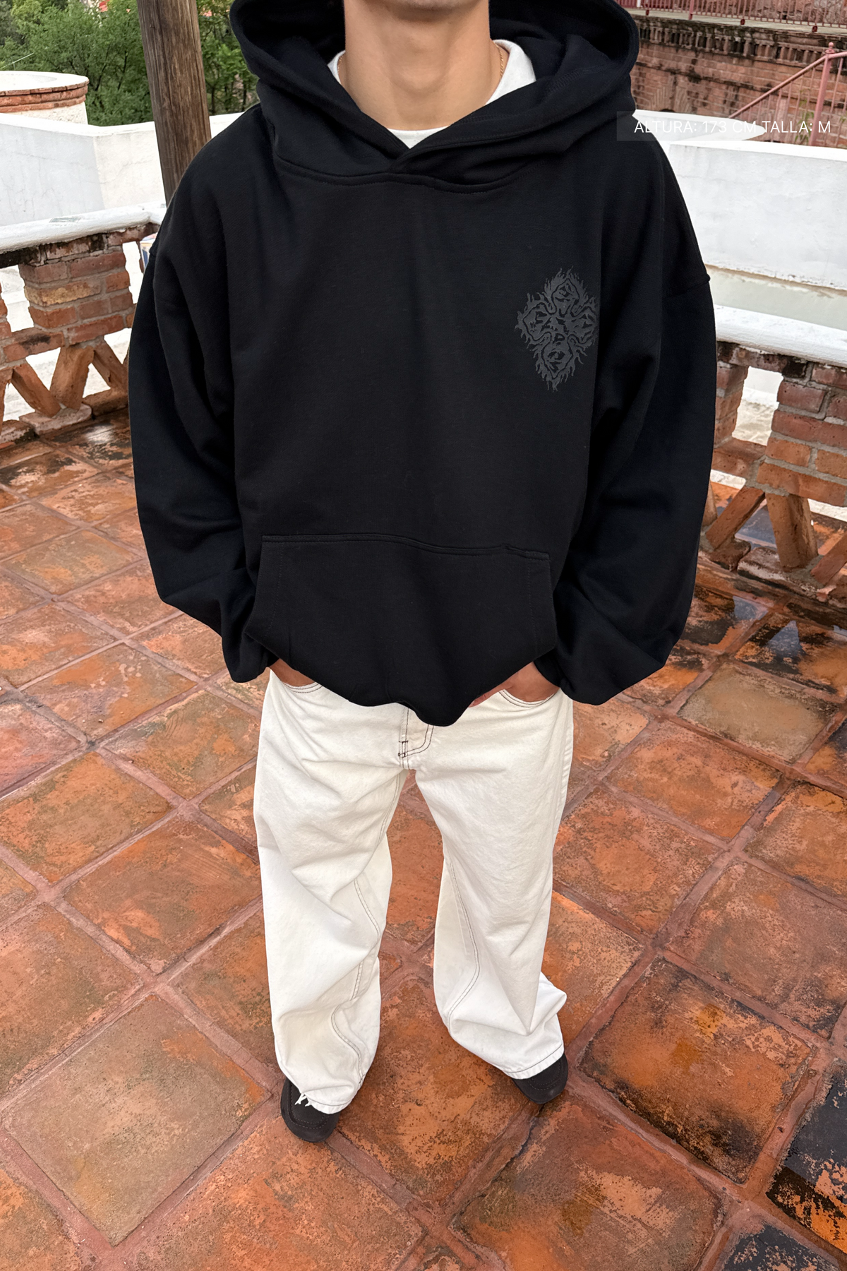 Fire Cross Hoodie Vantablack by FATE — view 6