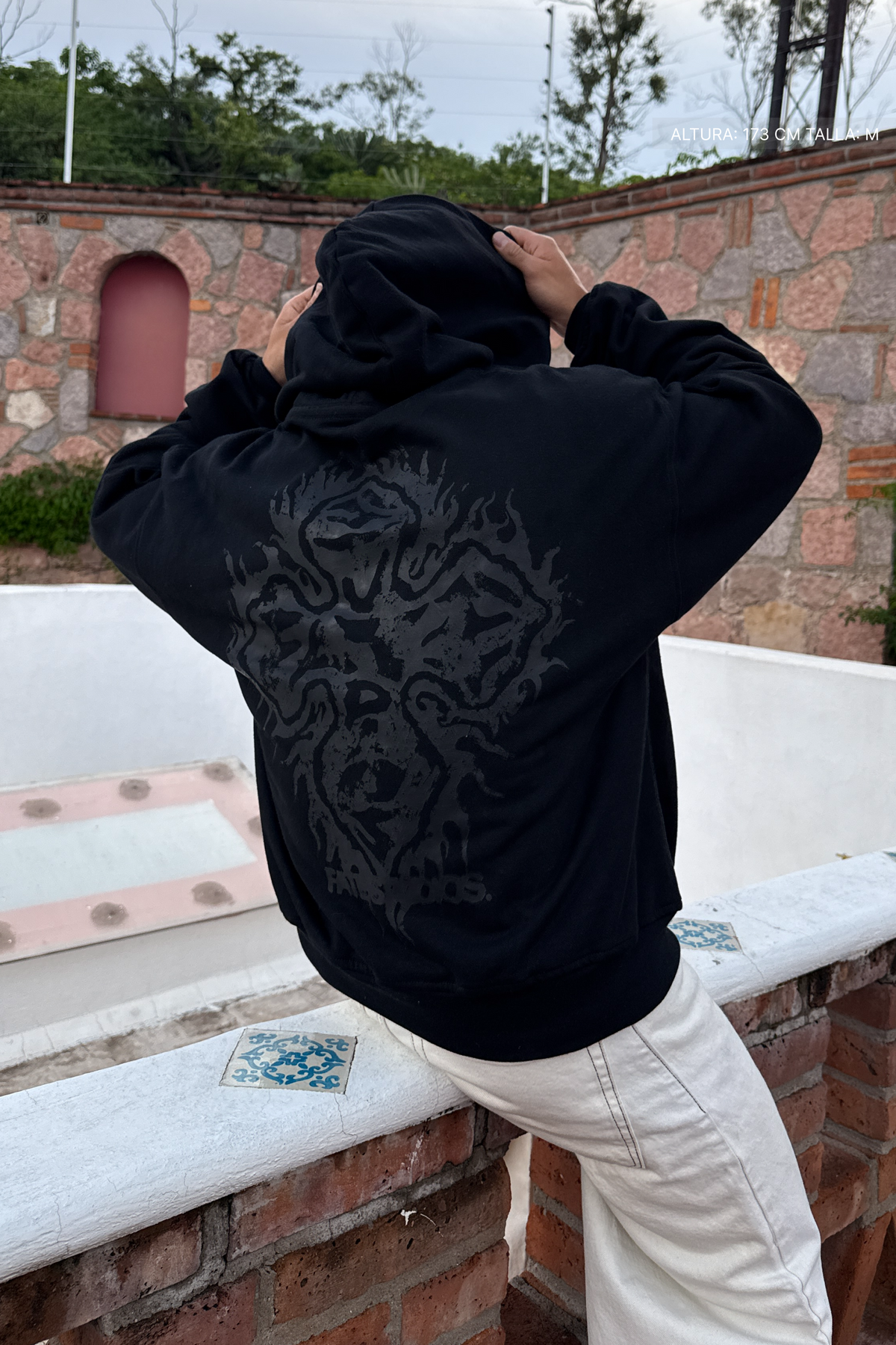 Fire Cross Hoodie Vantablack by FATE — view 5