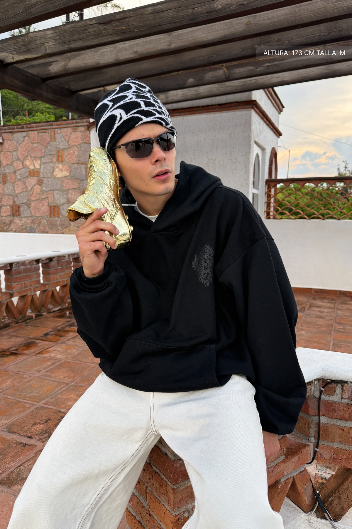 Fire Cross Hoodie Vantablack by FATE — view 2