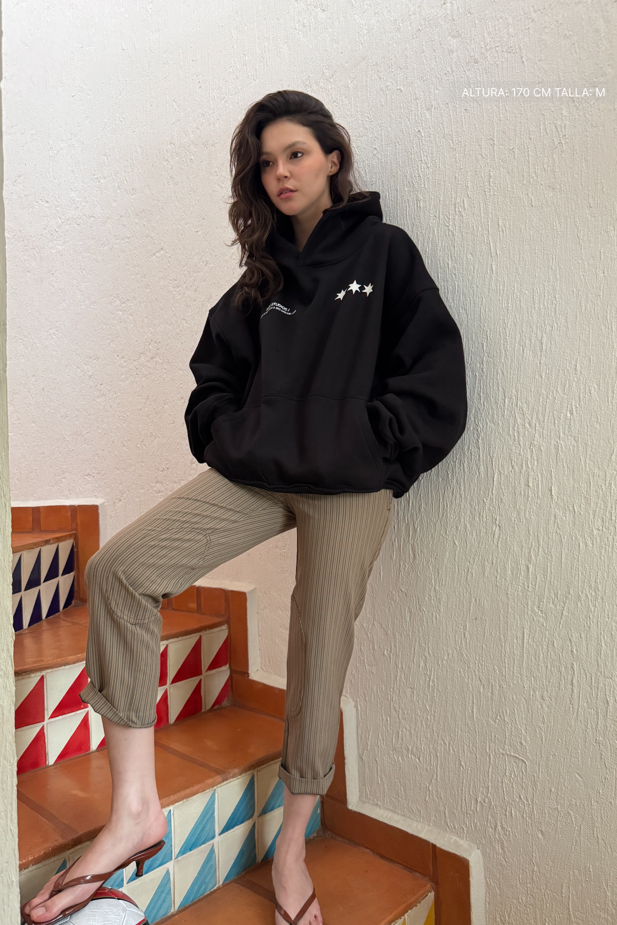 Local Super Star Hoodie Vantablack — fit detail