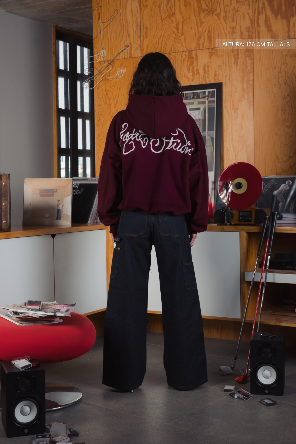 Fate Studios Script Hoodie Burgundy