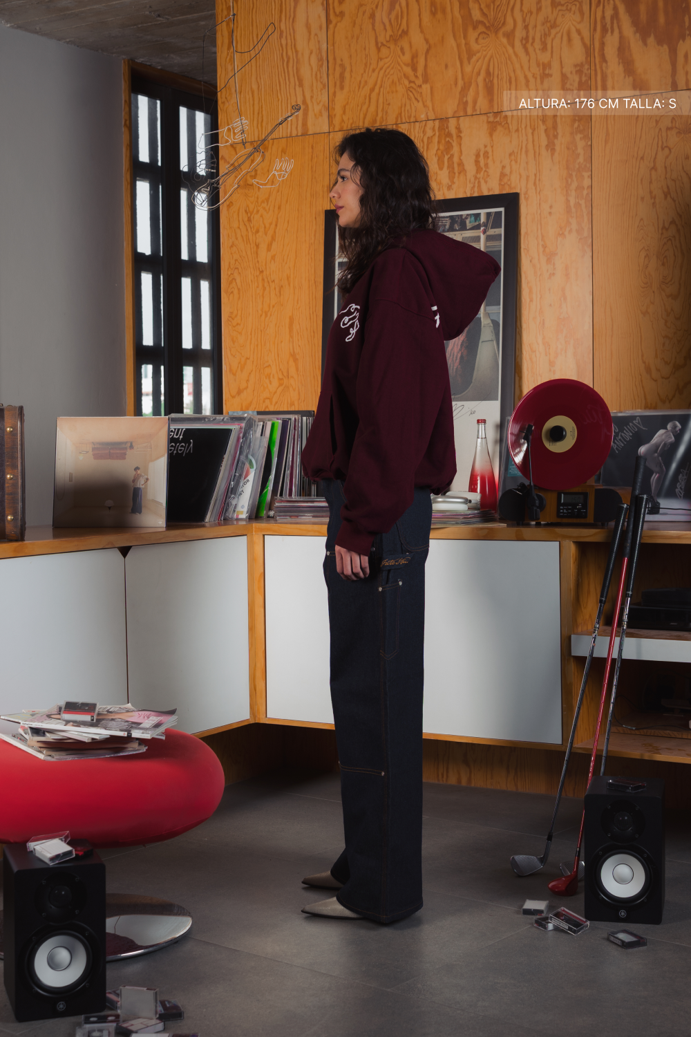 Fate Studios Script Hoodie Burgundy