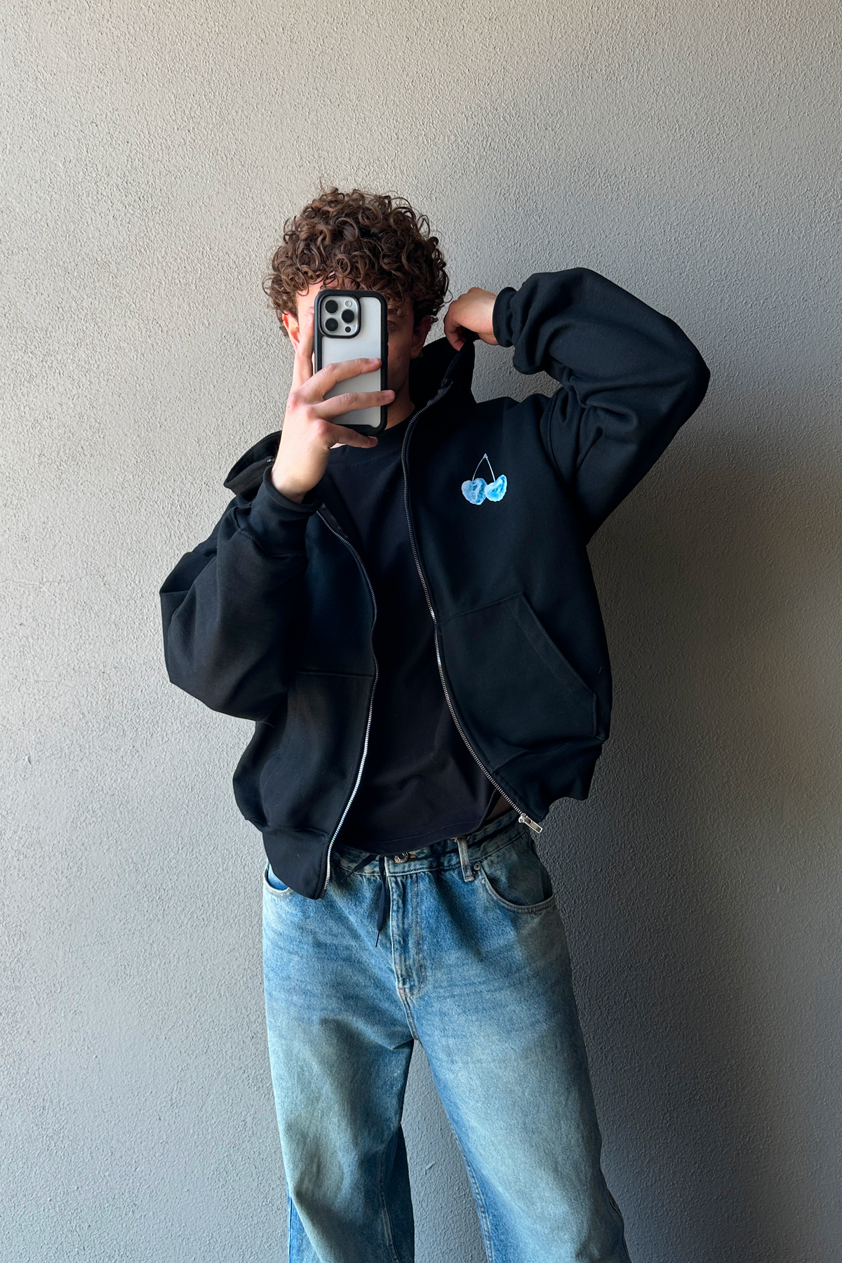 Cold Hearts Zip Hoodie Vantablack