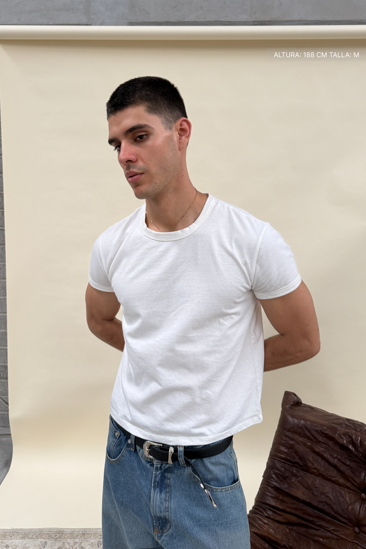 Rib Muscle Tee Ivory – view 6