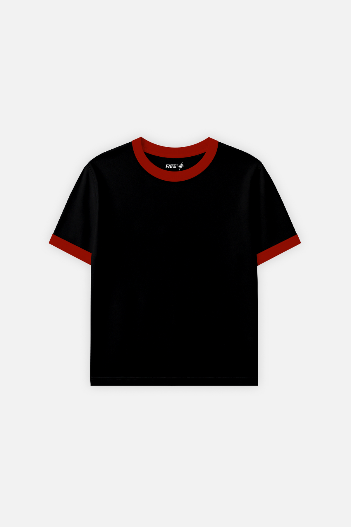 Rib Muscle Tee Black w/ Red — FATE, view 1