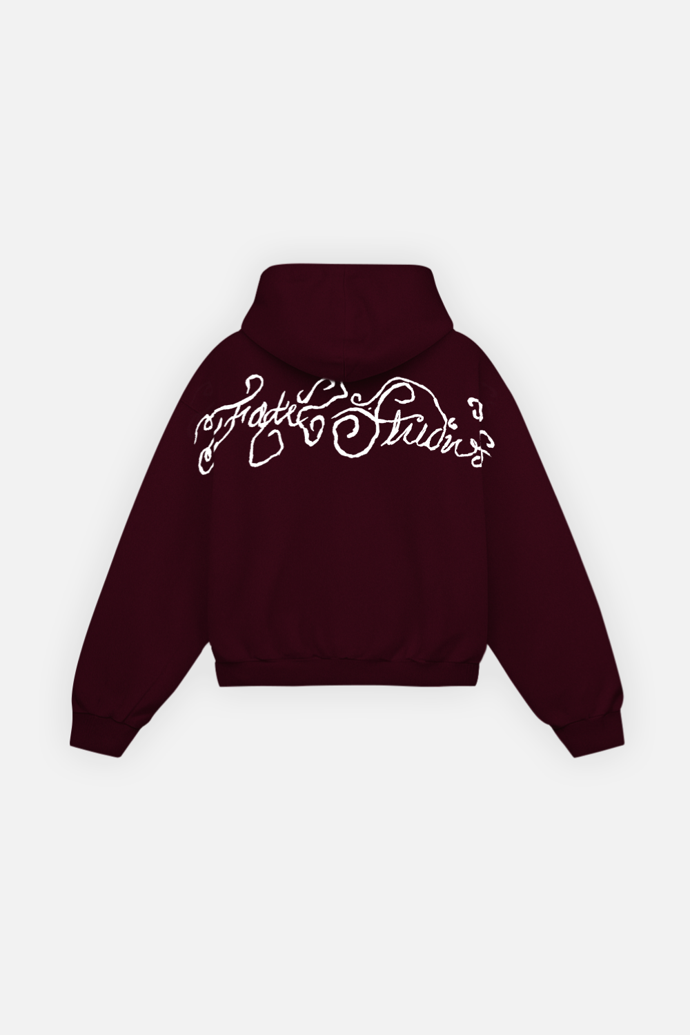 Fate Studios Script Hoodie Burgundy