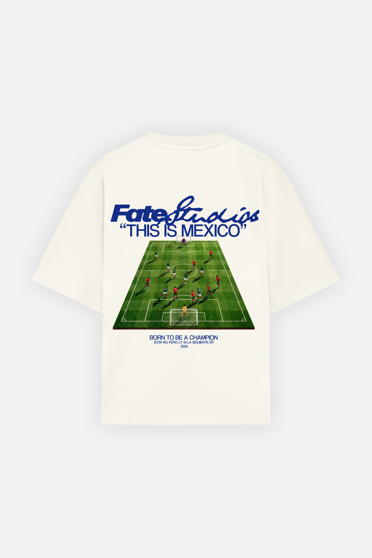 Born To Be A Champion Tee Ivory — front view