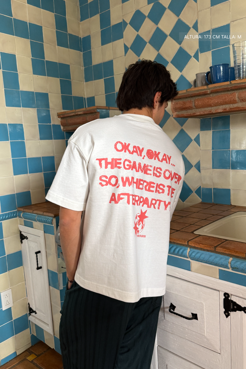 Game is over Tee Ivory — on-model back view