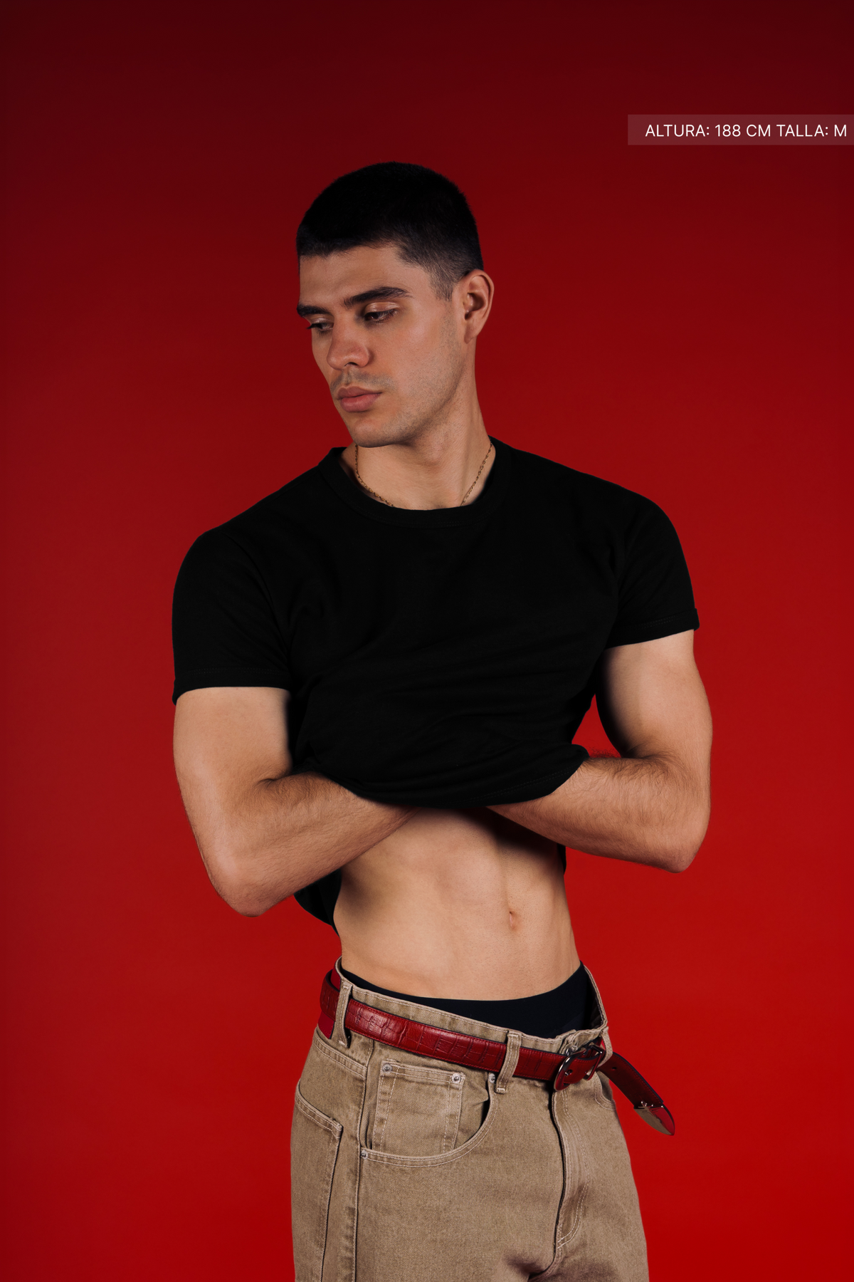 Rib Muscle Tee Black — FATE, view 5