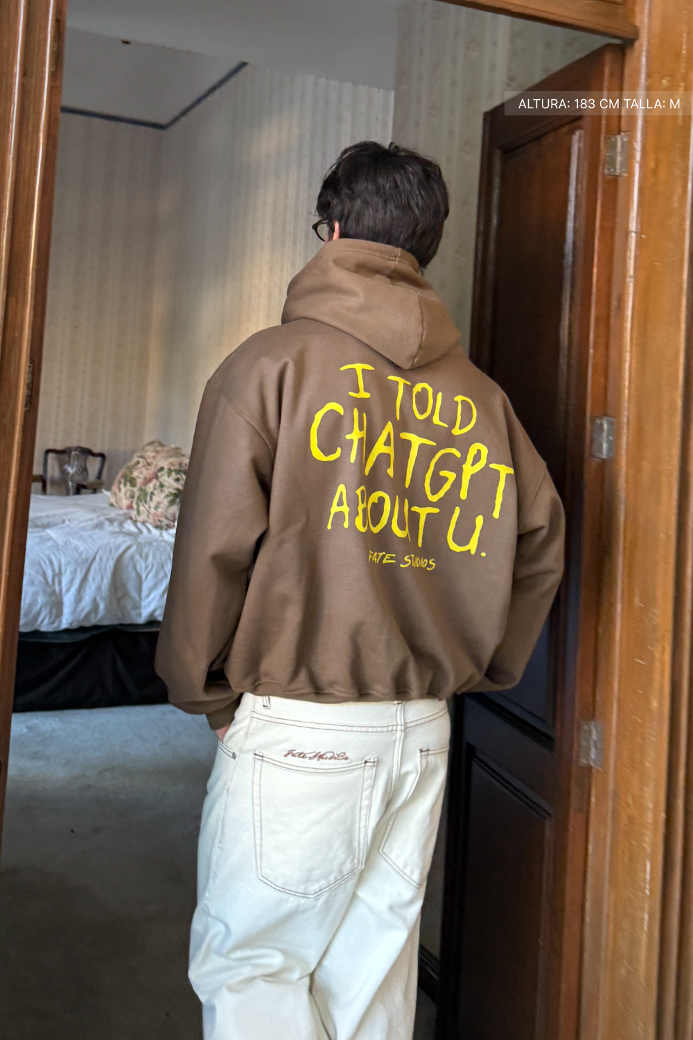 I Told Chat Hoodie Mocha Brown