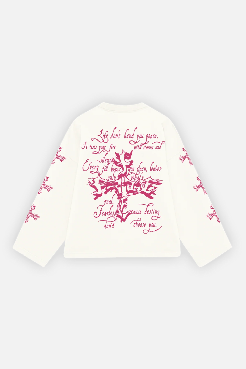 Letter Cross Longsleeve Ivory