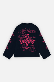 Letter Cross Longsleeve Navy Blue
