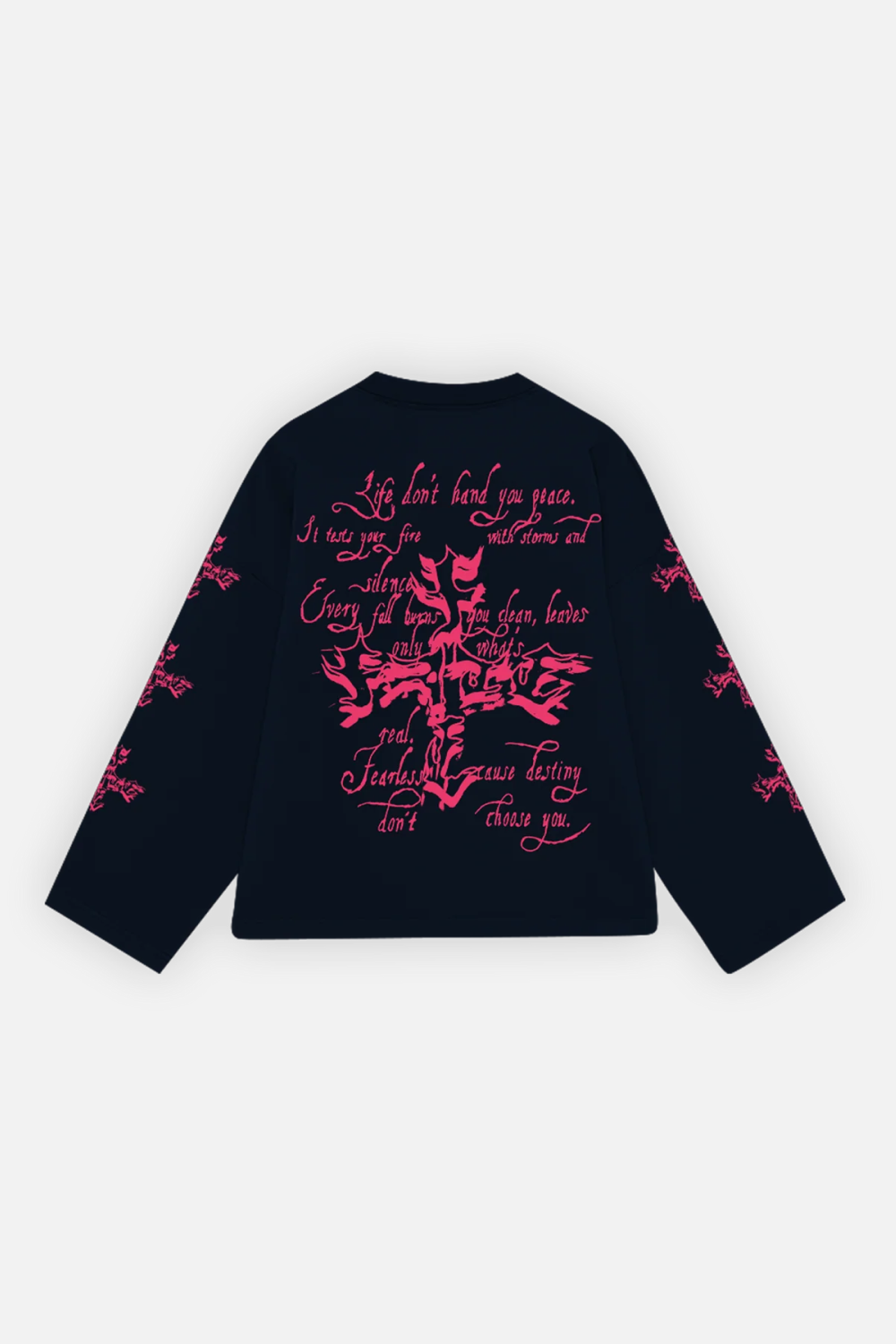 Letter Cross Longsleeve Navy Blue