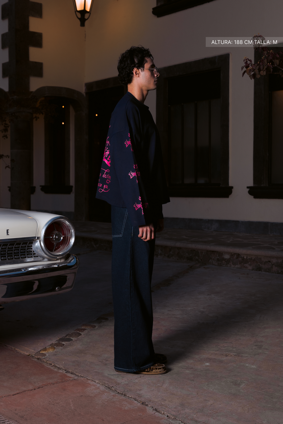 Letter Cross Longsleeve Navy Blue