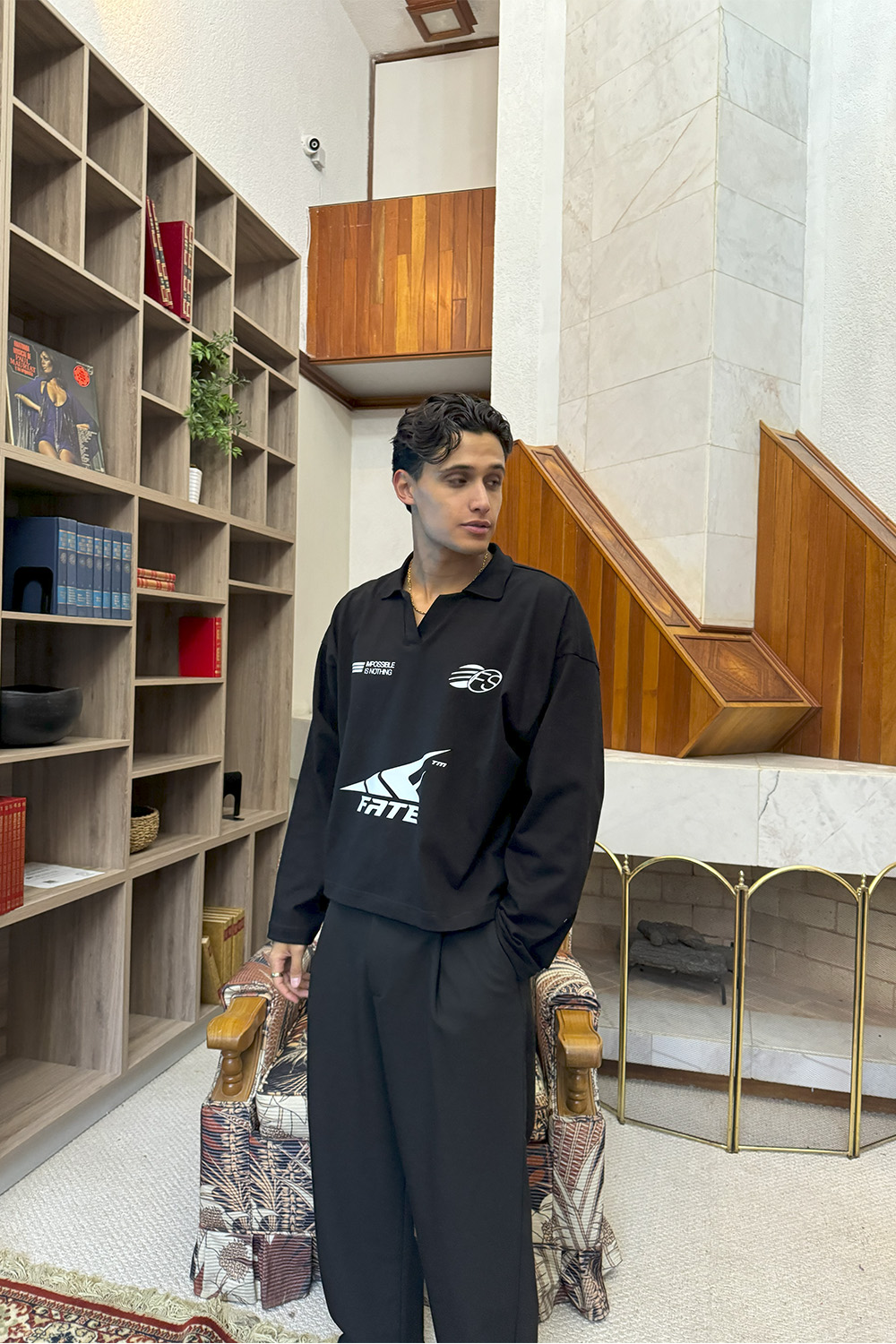 Impossible Is Nothing Longsleeve Polo Black