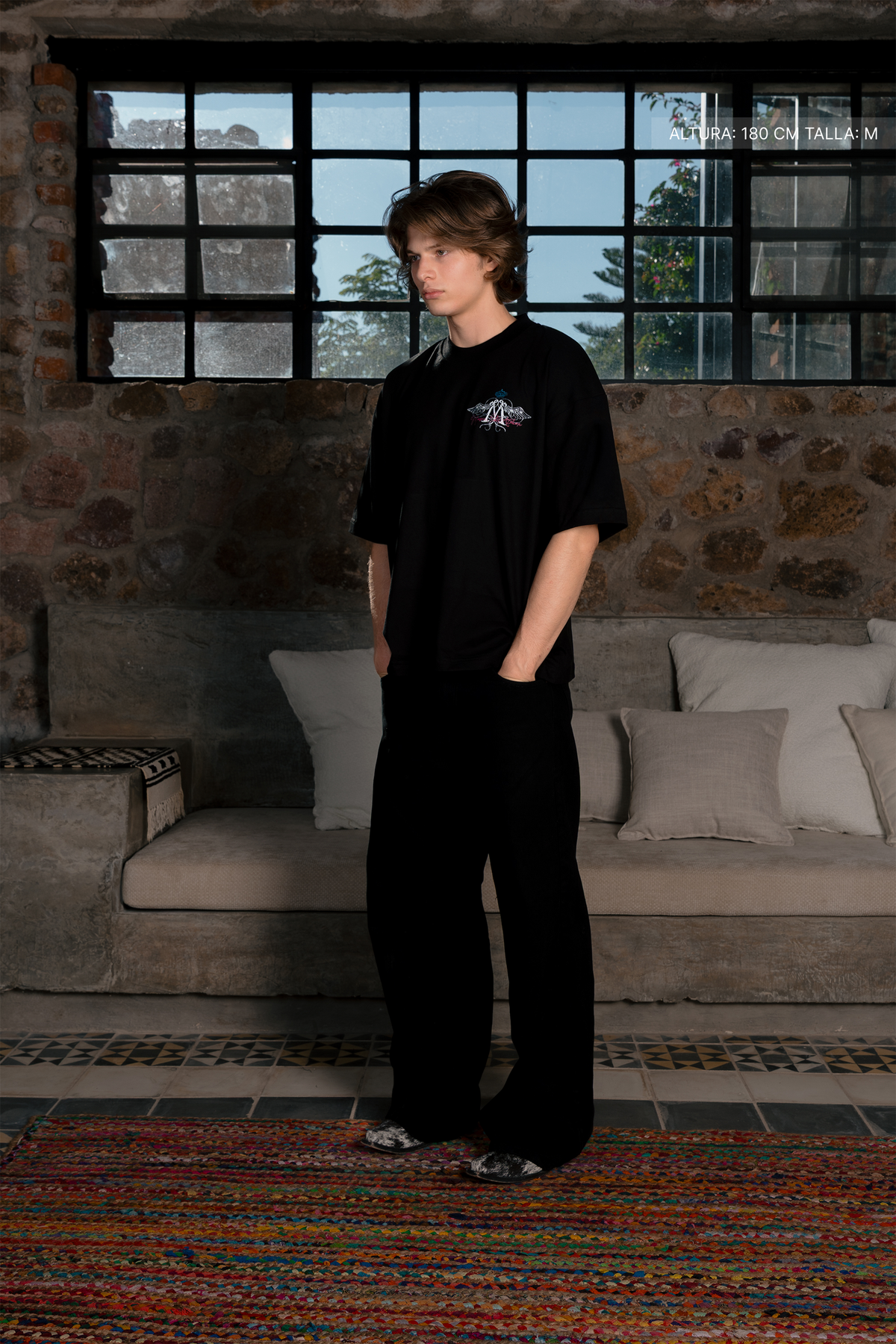 Maison Wings Tee Black